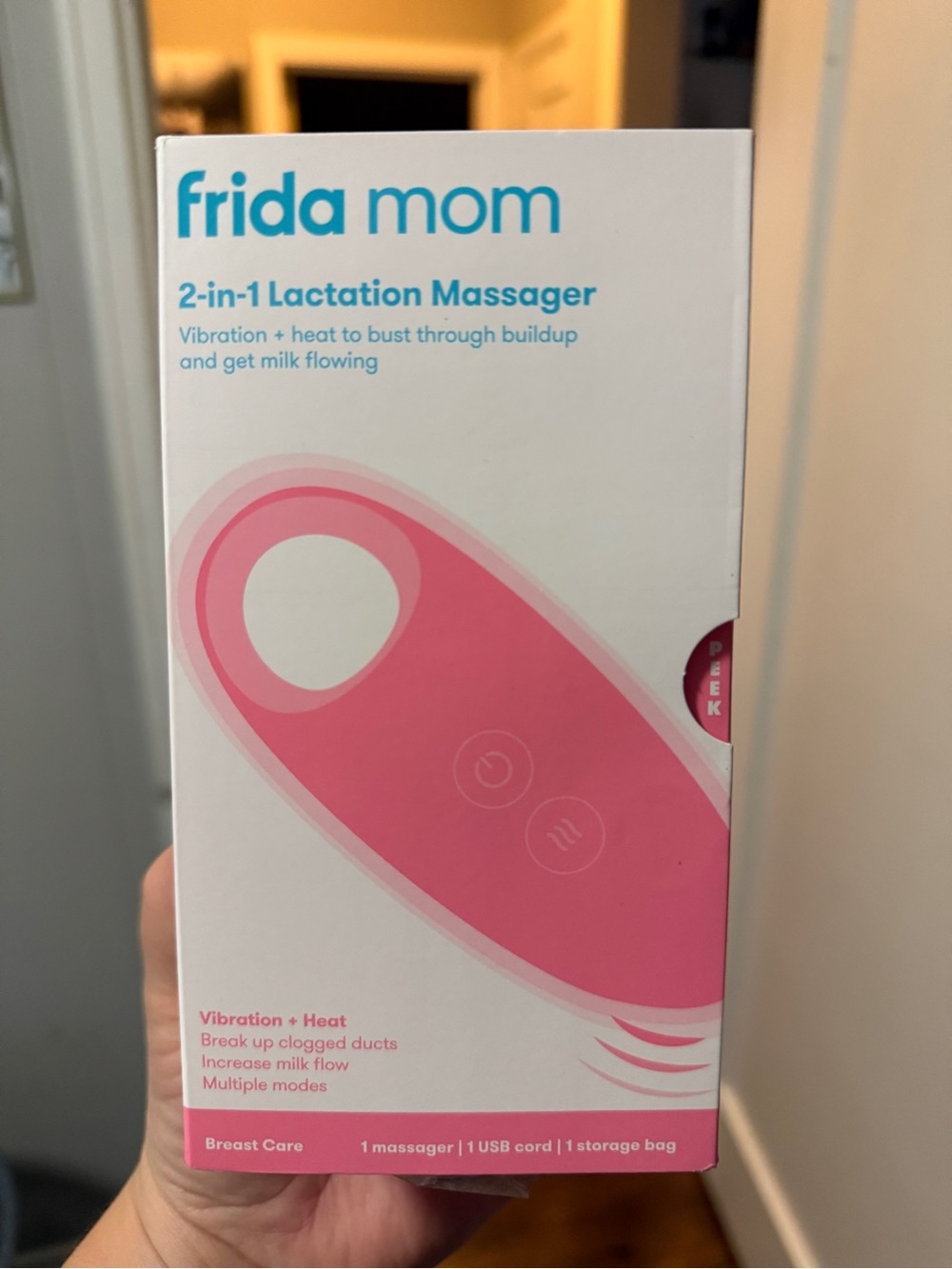 Frida Mom 2-in-1 Lactation Massager - Pink
